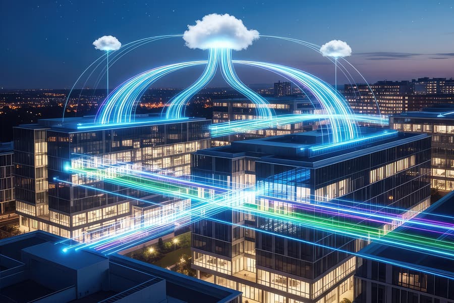 Campus relié à un cloud souverain par des liaisons à haut débit
